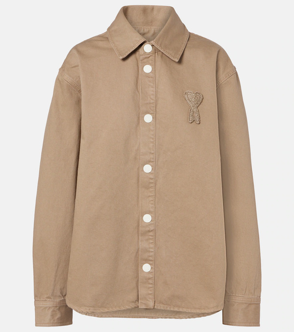  Ami Paris Ami Paris Ami De Cåur Cotton Overshirt 