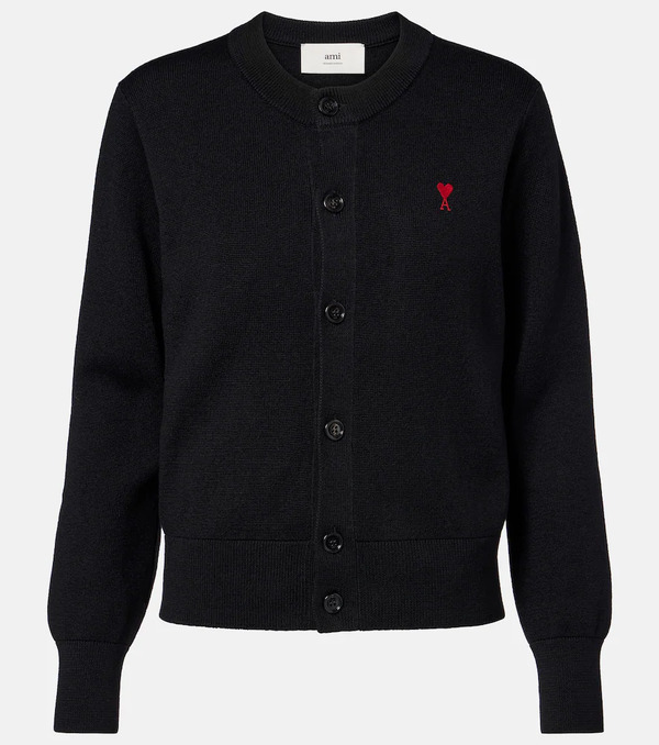  Ami Paris Ami Paris Ami De Cåur Wool Cardigan 