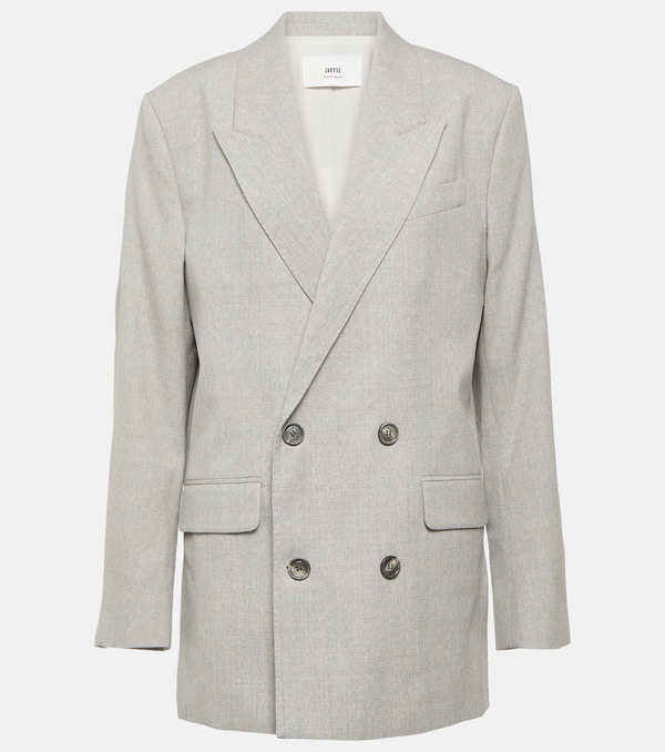  Ami Paris Ami Paris Double-breasted Wool Blazer 