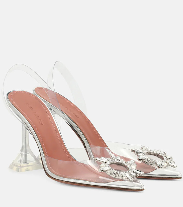  Amina Muaddi Amina Muaddi Begum Embellished Pvc Pumps 