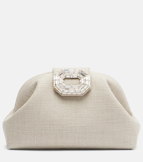  Amina Muaddi Amina Muaddi Camelia Embellished Clutch 