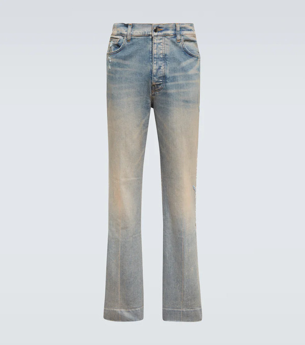  Amiri Amiri Distressed Embellished Denim Jeans 