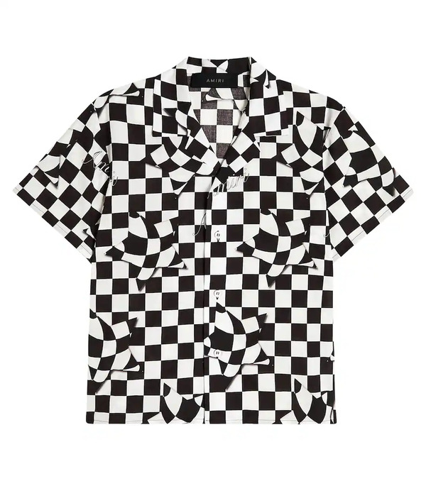  Amiri Kids Amiri Kids Checked Cotton Bowling Shirt 