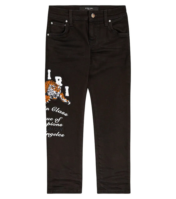  Amiri Kids Amiri Kids Logo Embroidered Jeans 