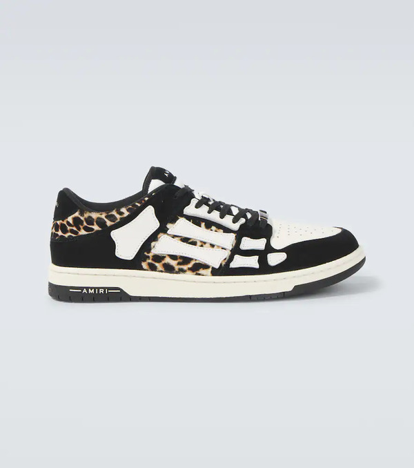  Amiri Amiri Leopard Skel Top Low Leather Sneakers 