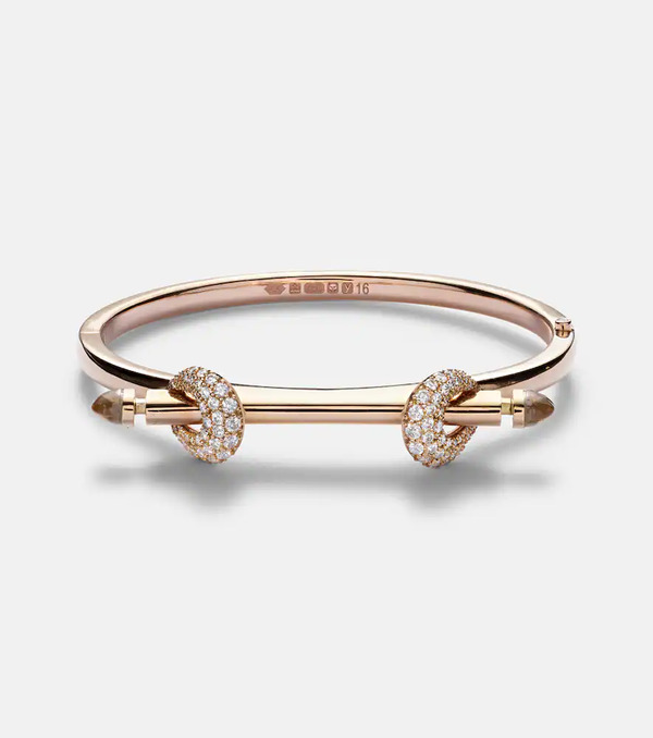  Ananya Ananya Chakra Icon 18kt Rose Gold Bracelet With Diamonds And Quartz 