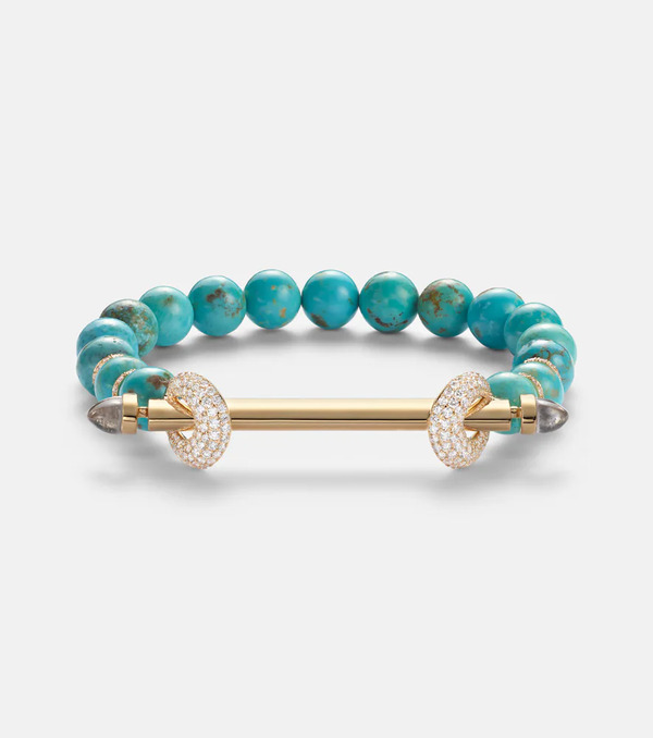  Ananya Ananya Chakra 18kt Gold Bracelet With Gemstones 