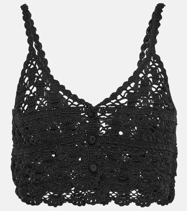  Anna Kosturova Anna Kosturova Bianca Crochet Crop Top 