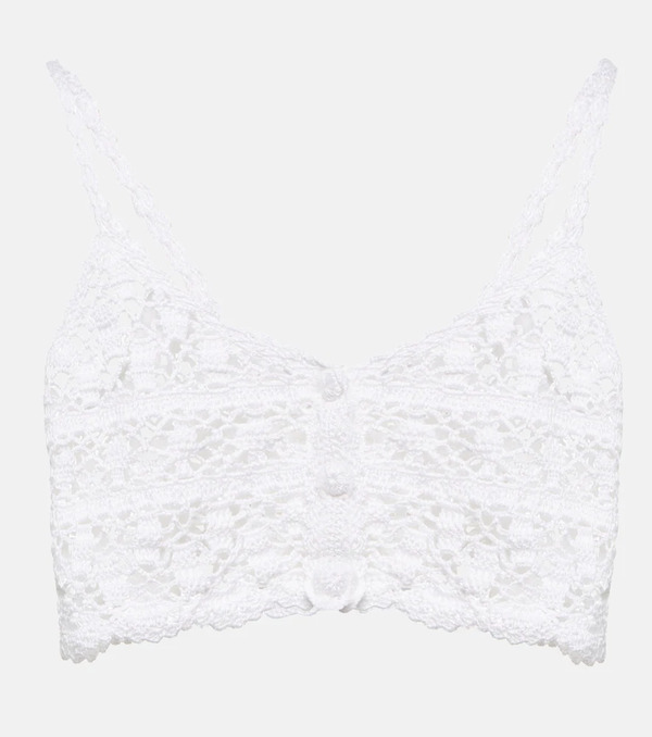  Anna Kosturova Anna Kosturova Bianca Crochet Crop Top 
