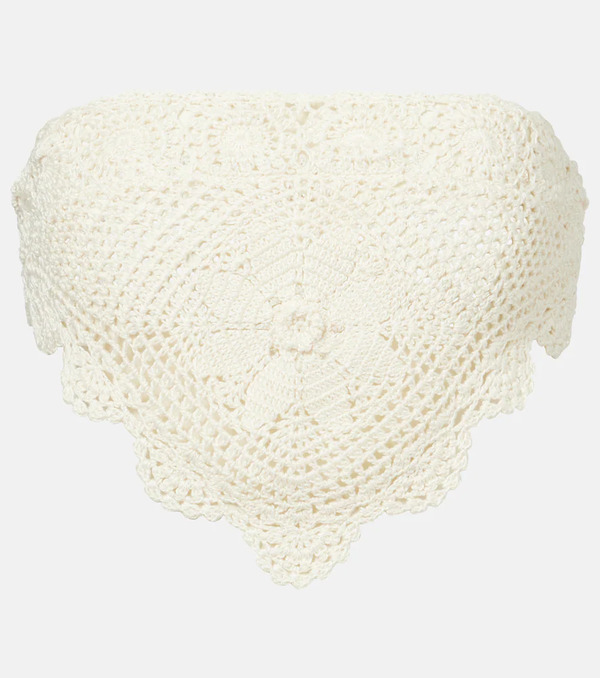  Anna Kosturova Anna Kosturova Cotton Crochet Crop Top 