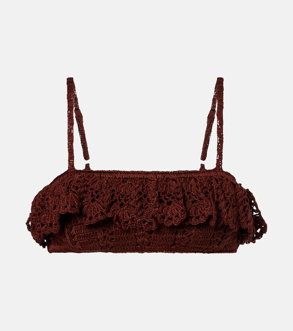  Anna Kosturova Anna Kosturova Crochet Cotton Bra Top 