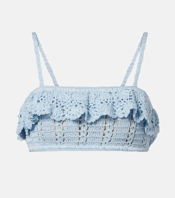  Anna Kosturova Anna Kosturova Crochet Cotton Bra Top 