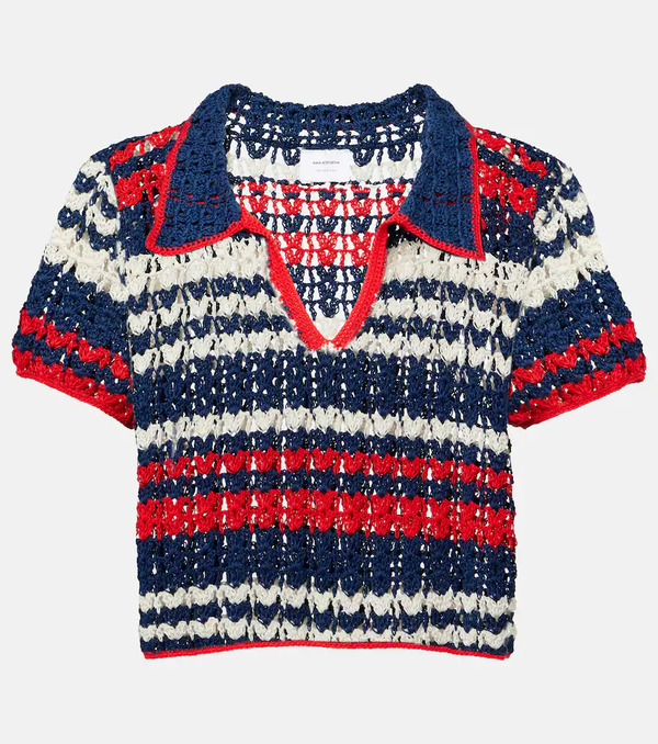  Anna Kosturova Anna Kosturova Crochet Cotton Crop Top 