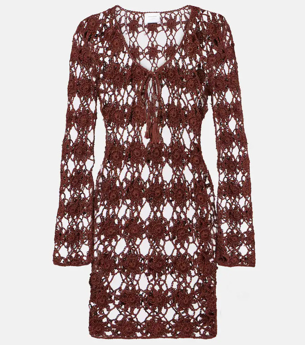 Anna Kosturova Anna Kosturova Crochet Cotton Minidress 