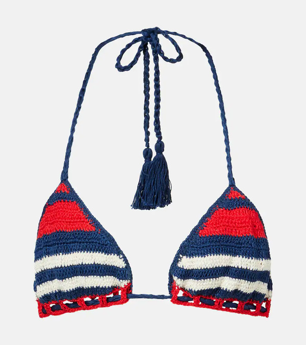  Anna Kosturova Anna Kosturova Gabrielle Crochet Cotton Bikini Top 