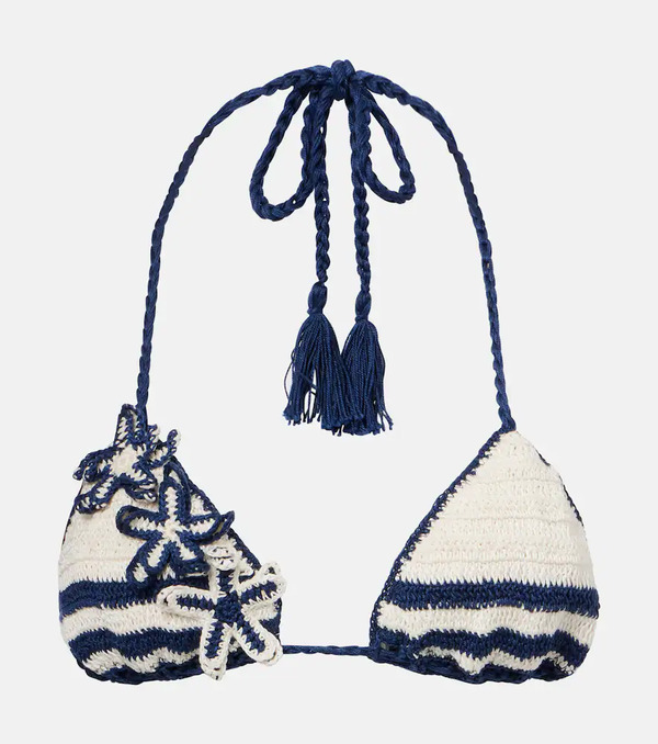  Anna Kosturova Anna Kosturova Gabrielle Crochet Cotton Bikini Top 