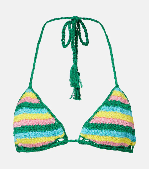  Anna Kosturova Anna Kosturova Gabrielle Crochet Cotton Bikini Top 