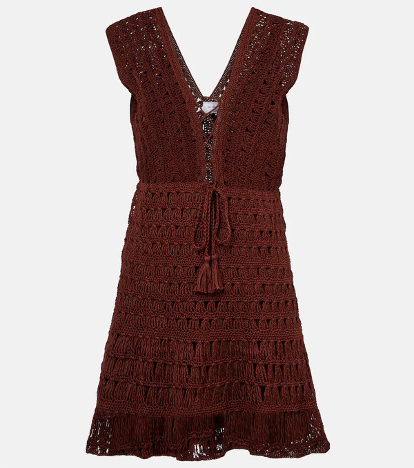  Anna Kosturova Anna Kosturova Jennifer Crochet Cotton Minidress 
