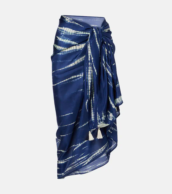 Anna Kosturova Anna Kosturova Tie-dye Silk Beach Cover-up 