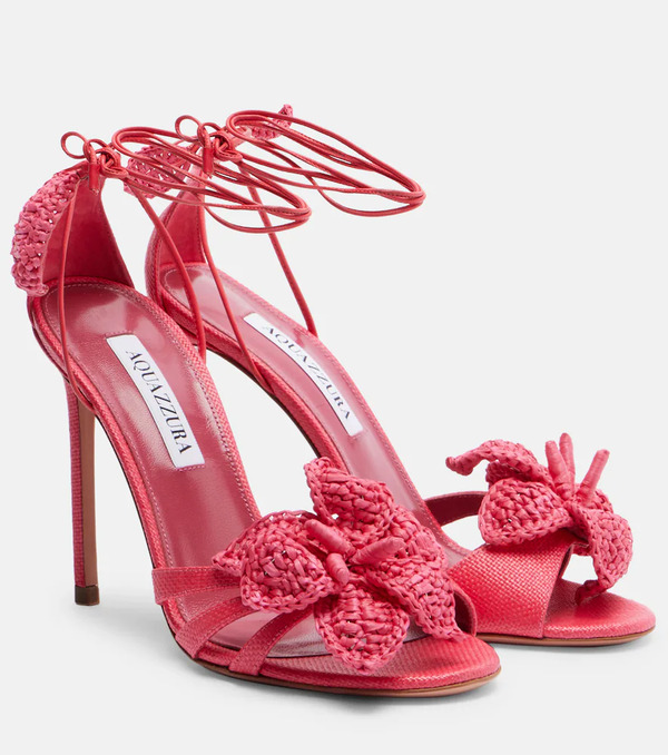  Aquazzura Aquazzura Calypso Raffia Sandals 