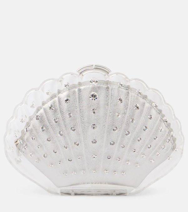  Aquazzura Aquazzura Crystal Shell Embellished Clutch 