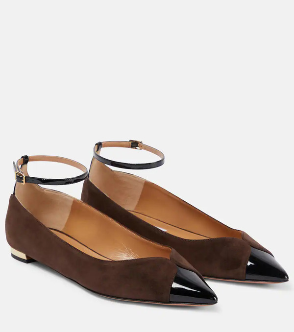  Aquazzura Aquazzura Pinot Suede Ballet Flats 