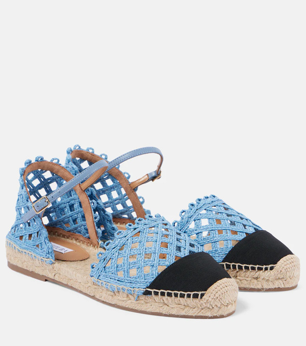  Aquazzura Aquazzura Sunburst Raffia Espadrille Sandals 