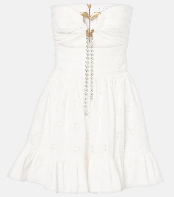  Area Area Draped Cotton Minidress 