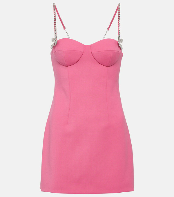  Area Area Embellished Wool Minidress 