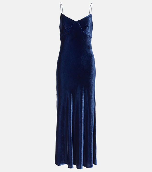  Asceno Asceno Alberta Velvet Slip Dress 