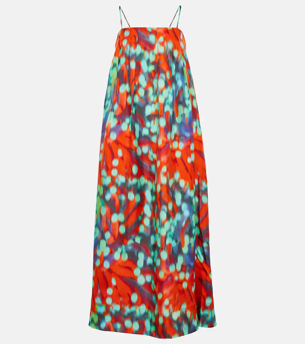  Asceno Asceno Heather Printed Silk Maxi Dress 