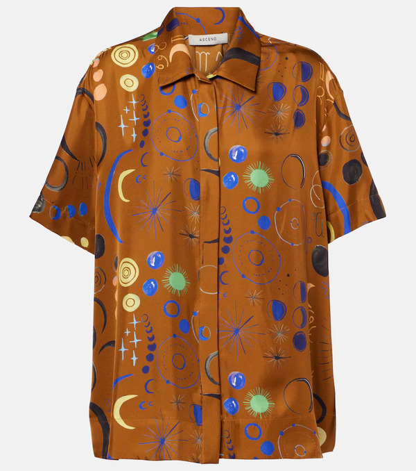  Asceno Asceno Montauk Printed Silk Twill Shirt 