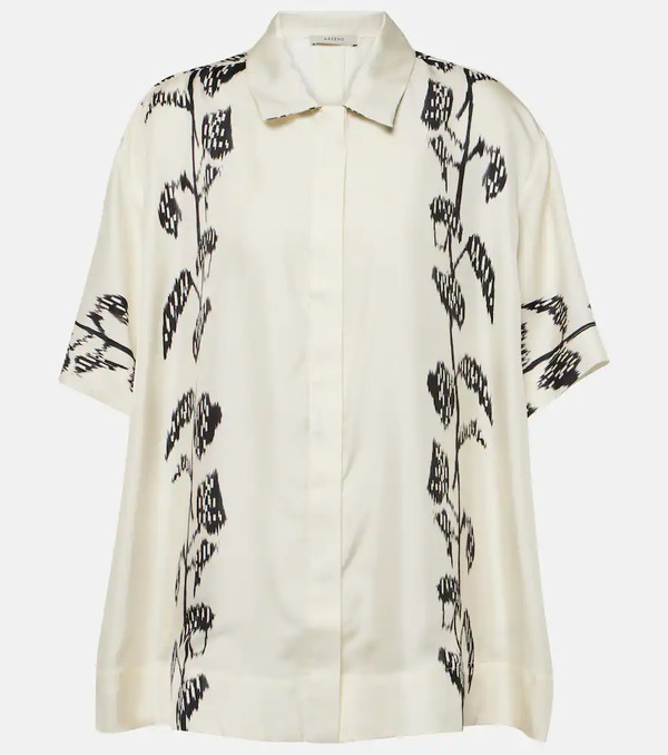  Asceno Asceno Montauk Silk Twill Bowling Shirt 