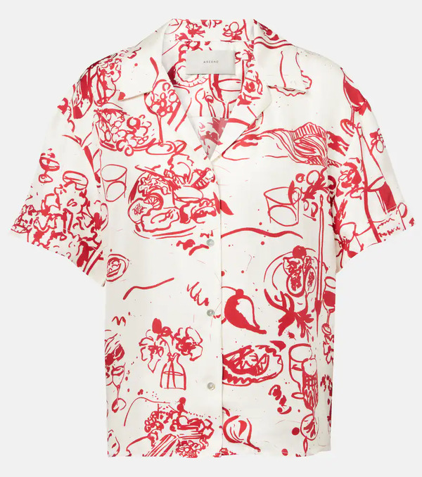  Asceno Asceno Pragua Printed Silk Twill Shirt 