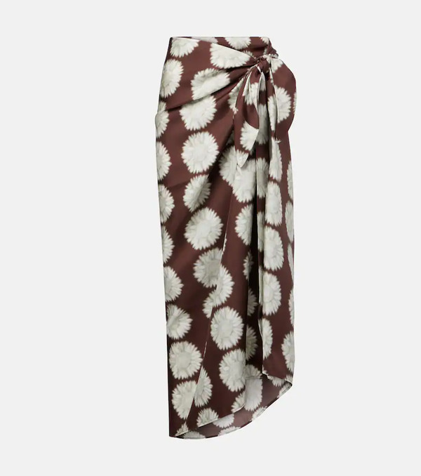  Asceno Asceno Printed Silk Beach Cover-up 