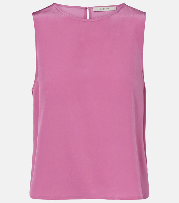 Asceno Asceno Sofia Silk Crãªpe Tank Top 