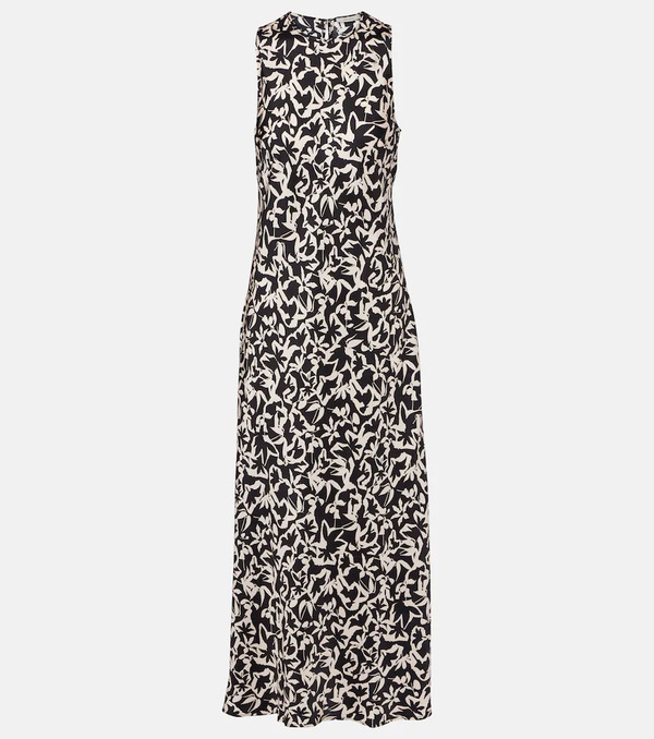  Asceno Asceno Valencia Printed Silk Twill Maxi Dress 