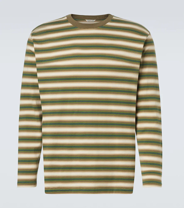  Auralee Auralee Striped Cotton Jersey T-shirt 