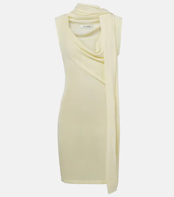  Aya Muse Aya Muse Draped Scarf-detail Minidress 