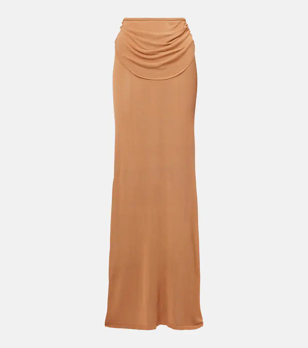  Aya Muse Aya Muse Draped Semi-sheer Maxi Skirt 