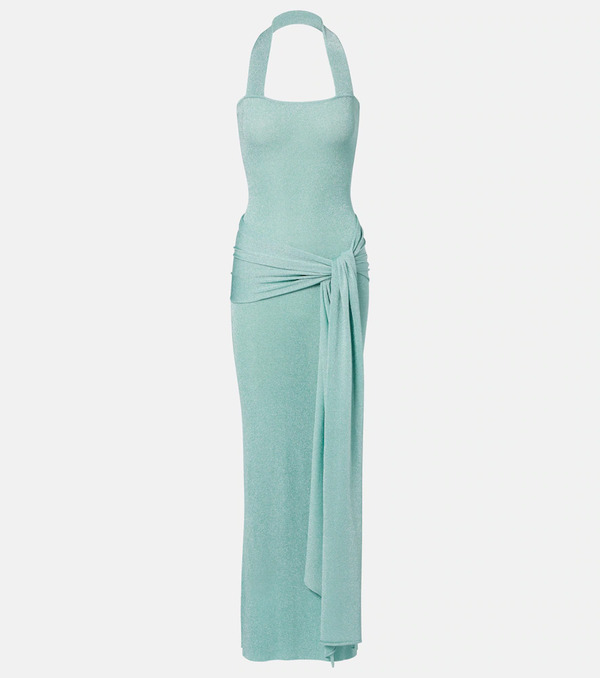  Aya Muse Aya Muse Knitted Lamã© Maxi Dress 