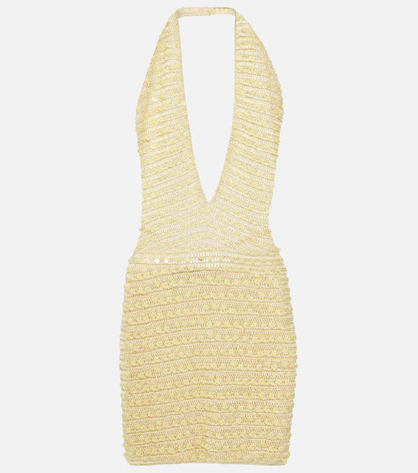  Aya Muse Aya Muse Sequined Halterneck Mini Dress 
