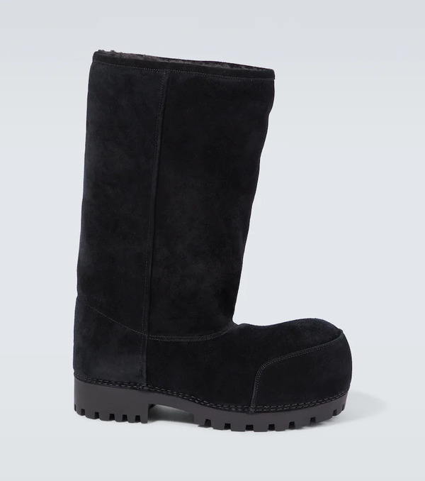  Balenciaga Balenciaga Alaska Fur High Suede Boots 