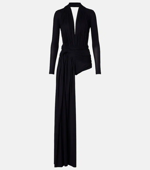  Balenciaga Balenciaga Asymmetric Draped Minidress 