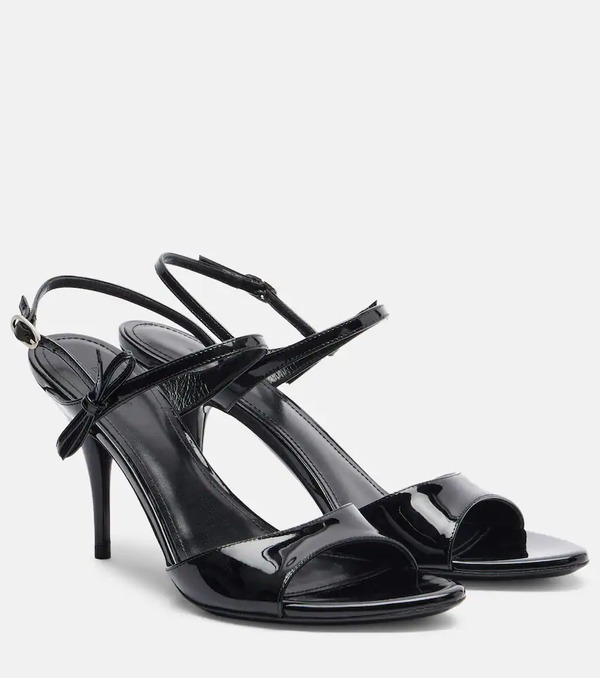 Balenciaga Balenciaga Avenue Bow Patent Leather Sandals 