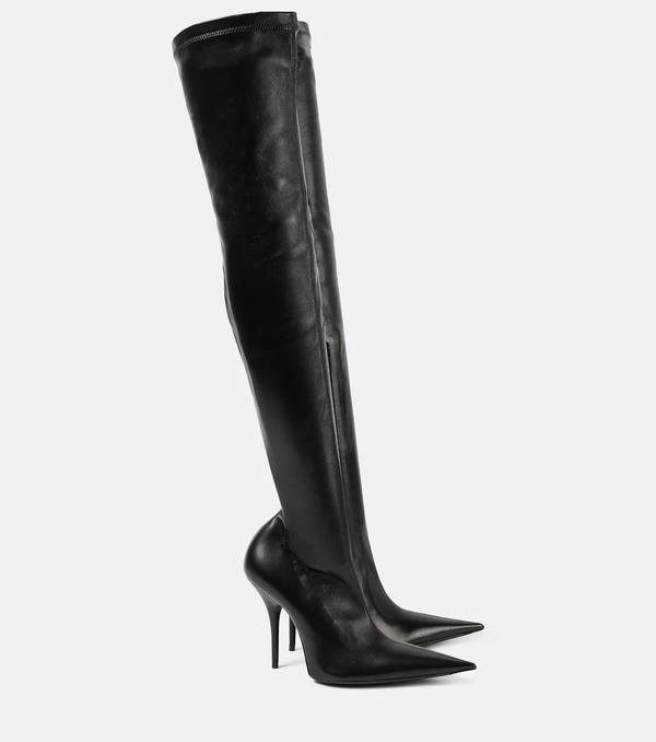  Balenciaga Balenciaga Avenue Leather Over-the-knee Boots 