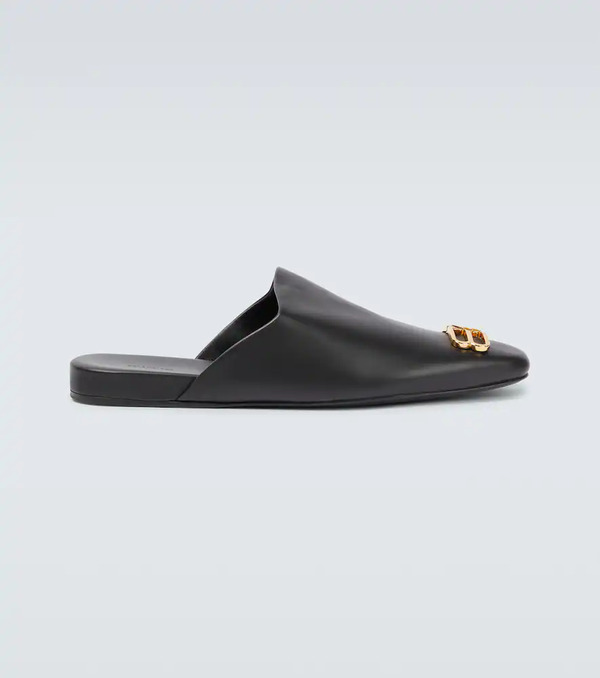  Balenciaga Balenciaga Cosy Bb Leather Slippers 