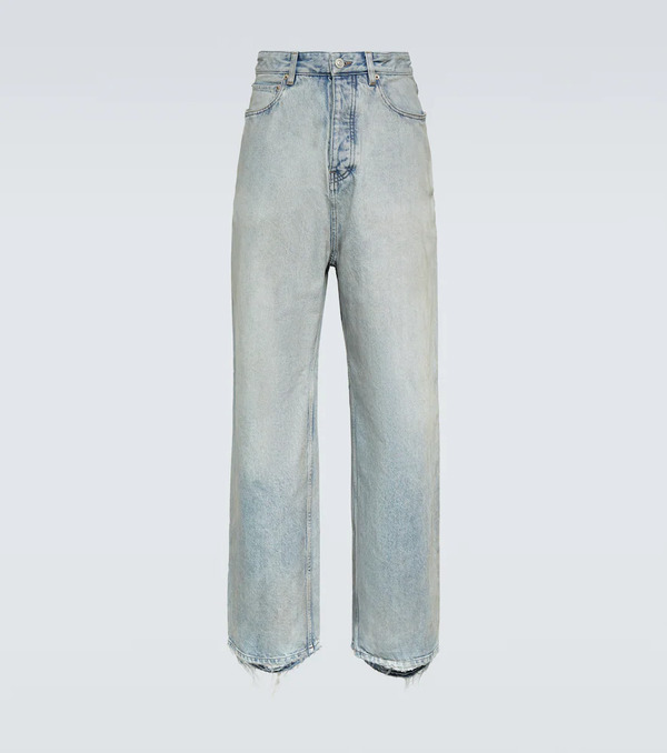  Balenciaga Balenciaga Distressed Wide-leg Jeans 