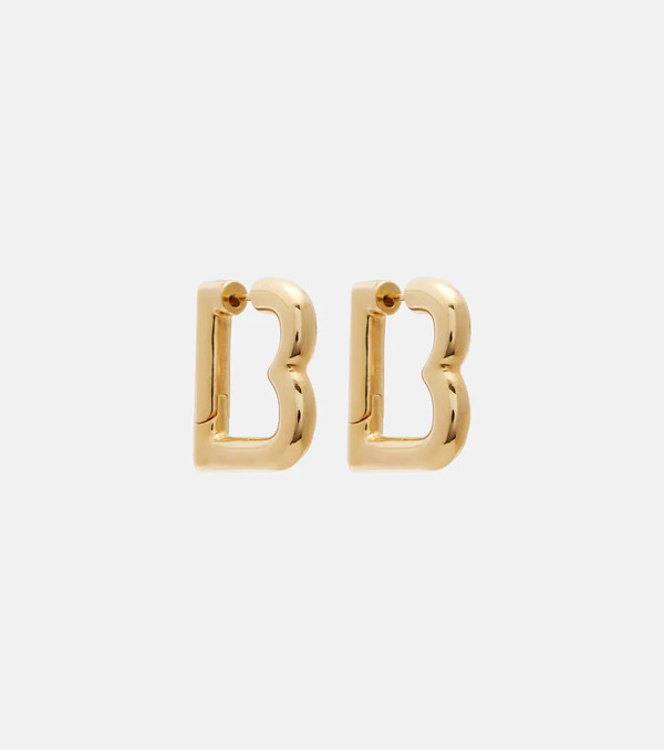  Balenciaga Balenciaga Eisa B Hoop Earrings 