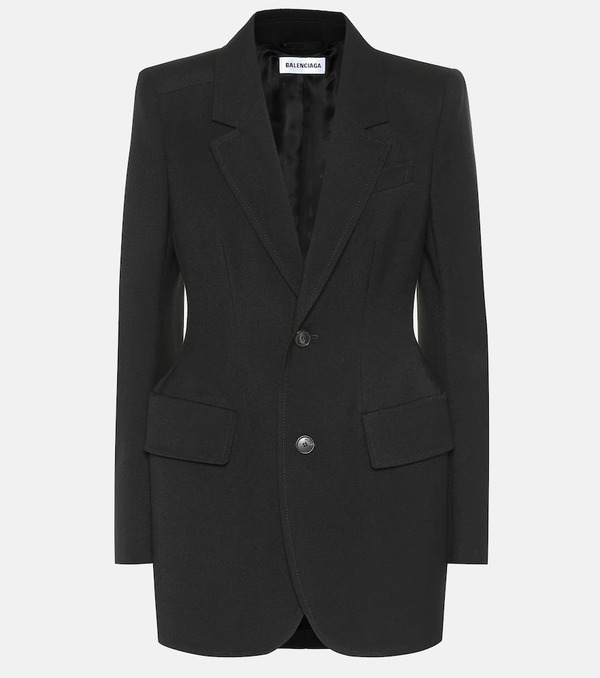  Balenciaga Balenciaga Hourglass Virgin Wool Blazer 